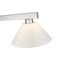 Z-Lite Cobalt Billiard, 3-Light, 14 In.W x 46 In.L x 8 In.H, Brushed Nickel/White 152BN-PWH - alternate 3